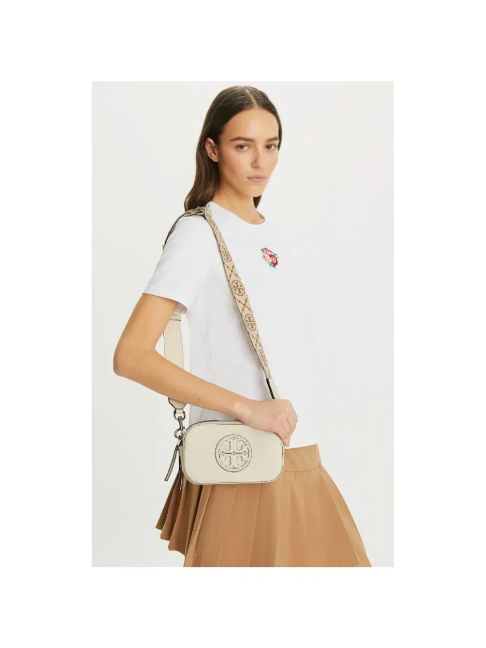 Tory Burch Miller Mini Crossbody Bag New Ivory OS